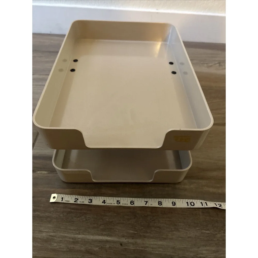 William Sklaroff Radius One Desk Organizer Tray Tan Beige Vintage Mid Century